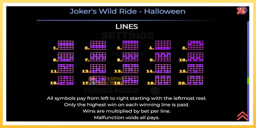 Jokers Wild Ride Halloween: ပိုက်ဆံအတွက်ကစား, ပုံ 7