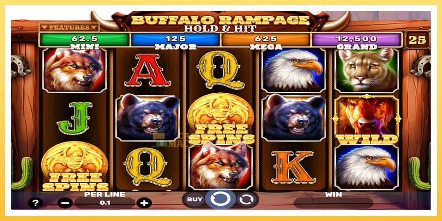 Buffalo Rampage Hold & Hit: ပိုက်ဆံအတွက်ကစား, ပုံ 1