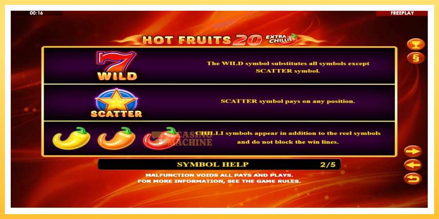 Hot Fruits 20 Extra Chillis: ပိုက်ဆံအတွက်ကစား, ပုံ 5