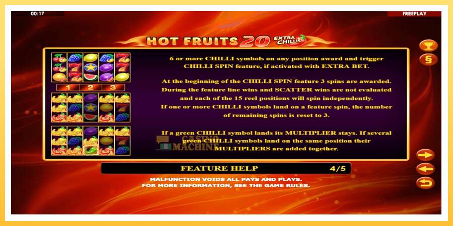 Hot Fruits 20 Extra Chillis: ပိုက်ဆံအတွက်ကစား, ပုံ 6