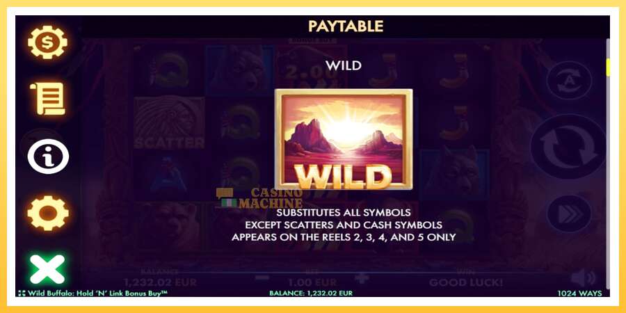 Wild Buffalo Hold N Link Bonus Buy: ပိုက်ဆံအတွက်ကစား, ပုံ 5