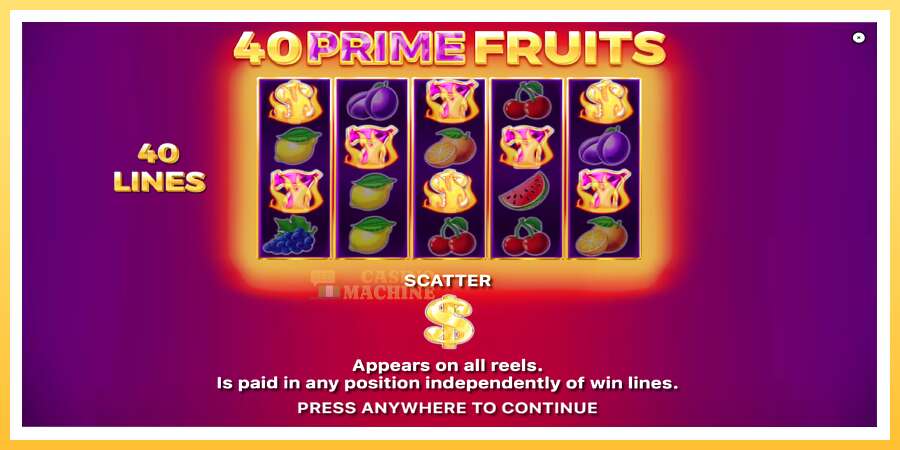 40 Prime Fruits: ပိုက်ဆံအတွက်ကစား, ပုံ 1