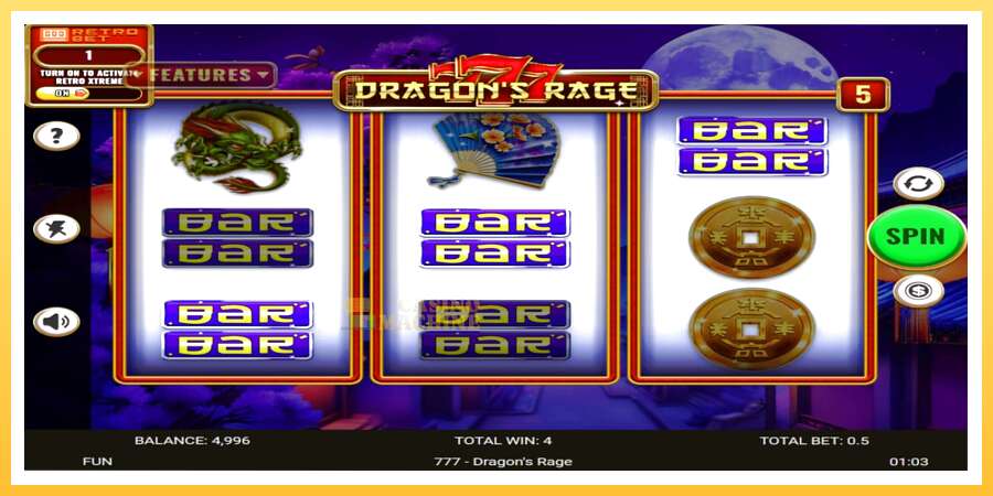 777 - Dragons Rage: ပိုက်ဆံအတွက်ကစား, ပုံ 3