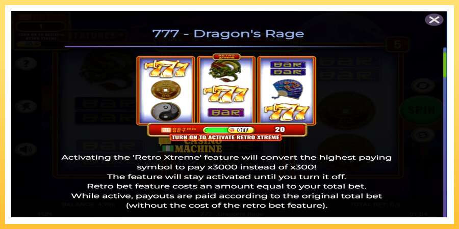 777 - Dragons Rage: ပိုက်ဆံအတွက်ကစား, ပုံ 4