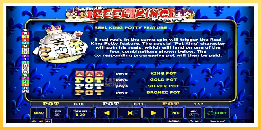 Reel King Potty: ပိုက်ဆံအတွက်ကစား, ပုံ 4