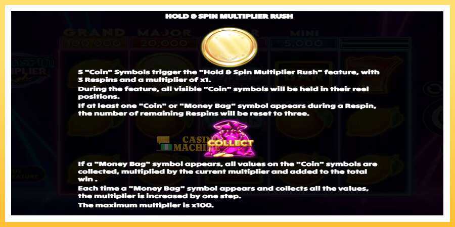 Hold & Spin Multiplier Rush: ပိုက်ဆံအတွက်ကစား, ပုံ 5