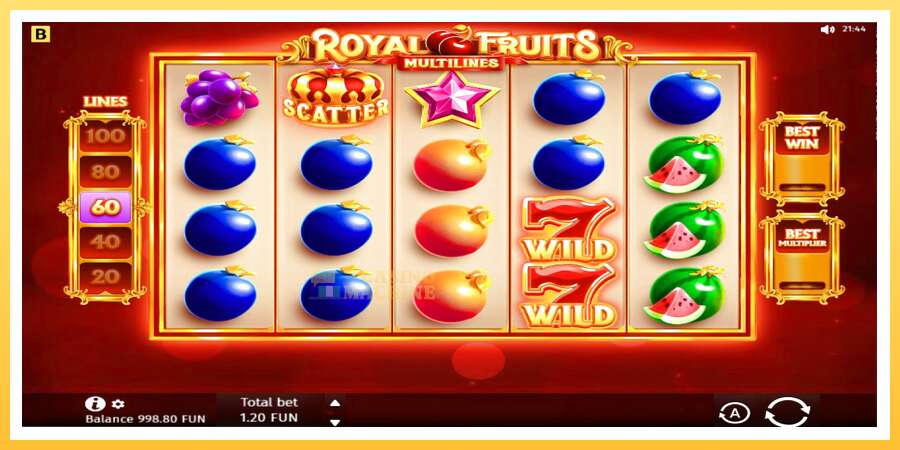 Royal Fruits Multilines: ပိုက်ဆံအတွက်ကစား, ပုံ 2