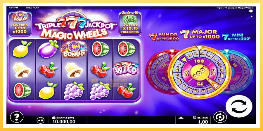 Triple 777 Jackpot Magic Wheels: ပိုက်ဆံအတွက်ကစား, ပုံ 2