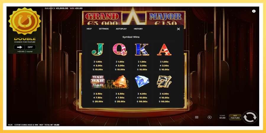 5 Star Coins: Hold & Win: ပိုက်ဆံအတွက်ကစား, ပုံ 5