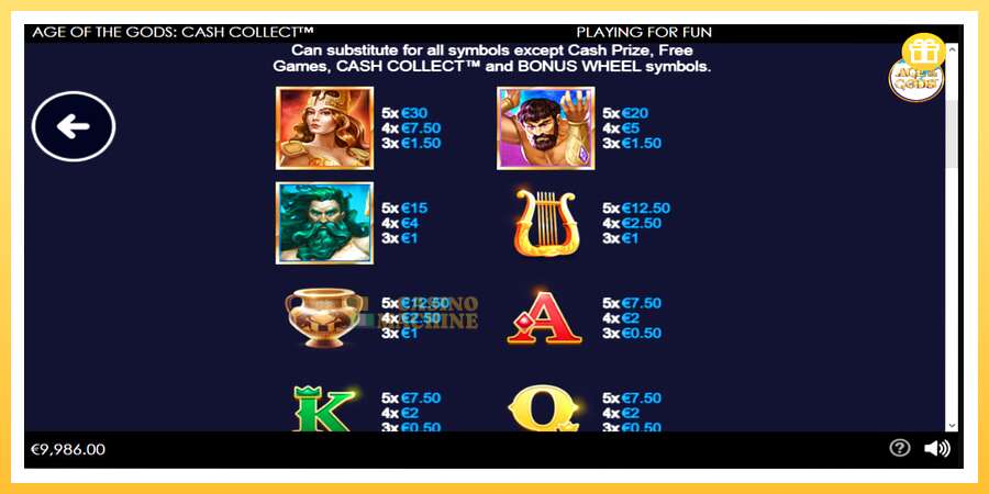 Age of the Gods Cash Collect: ပိုက်ဆံအတွက်ကစား, ပုံ 6