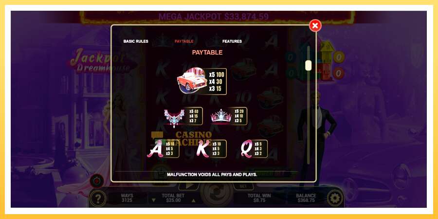 Jackpot Dreamhouse: ပိုက်ဆံအတွက်ကစား, ပုံ 5