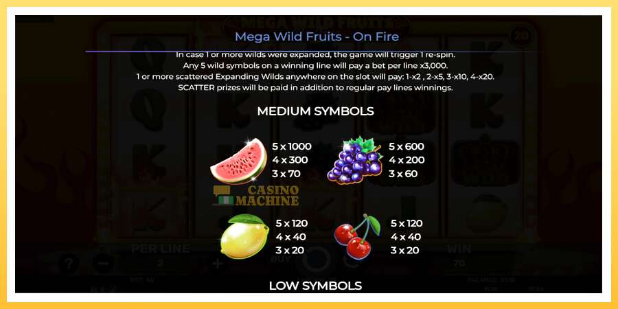 Mega Wild Fruits - On Fire: ပိုက်ဆံအတွက်ကစား, ပုံ 6