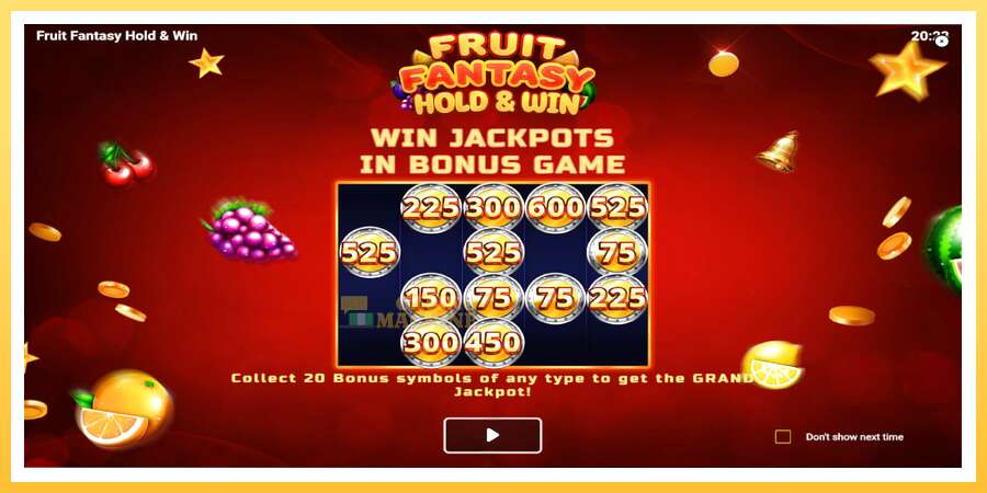 Fruit Fantasy Hold & Win: ပိုက်ဆံအတွက်ကစား, ပုံ 1