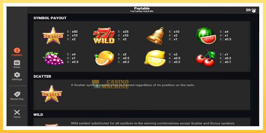 Fruit Fantasy Hold & Win: ပိုက်ဆံအတွက်ကစား, ပုံ 5