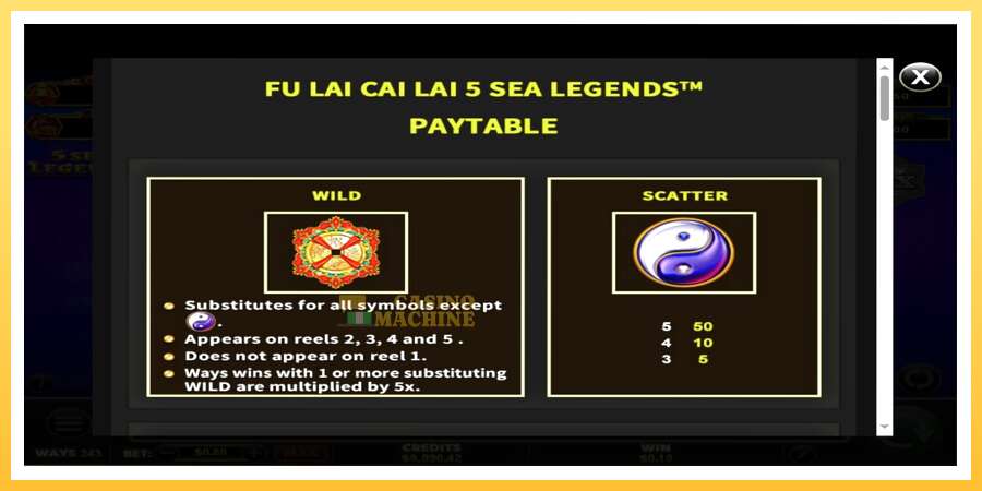 Fu Lai Cai Lai 5 Sea Legends: ပိုက်ဆံအတွက်ကစား, ပုံ 5