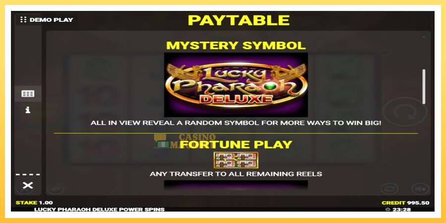 Lucky Pharaoh Deluxe Fortune Play: ပိုက်ဆံအတွက်ကစား, ပုံ 5