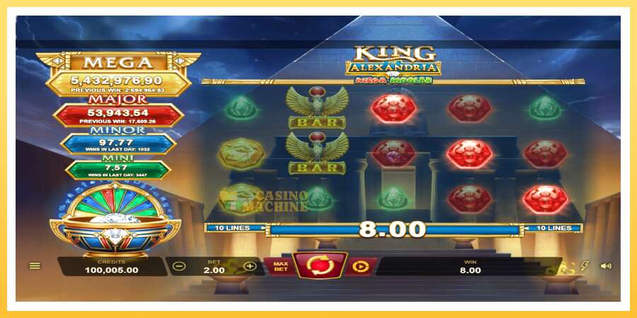 King of Alexandria Mega Moolah: ပိုက်ဆံအတွက်ကစား, ပုံ 1