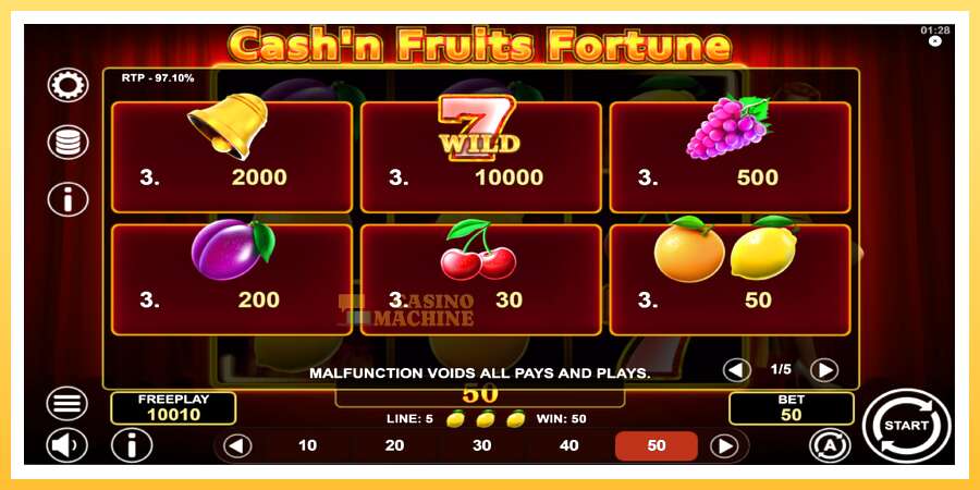 Cashn Fruits Fortune: ပိုက်ဆံအတွက်ကစား, ပုံ 5