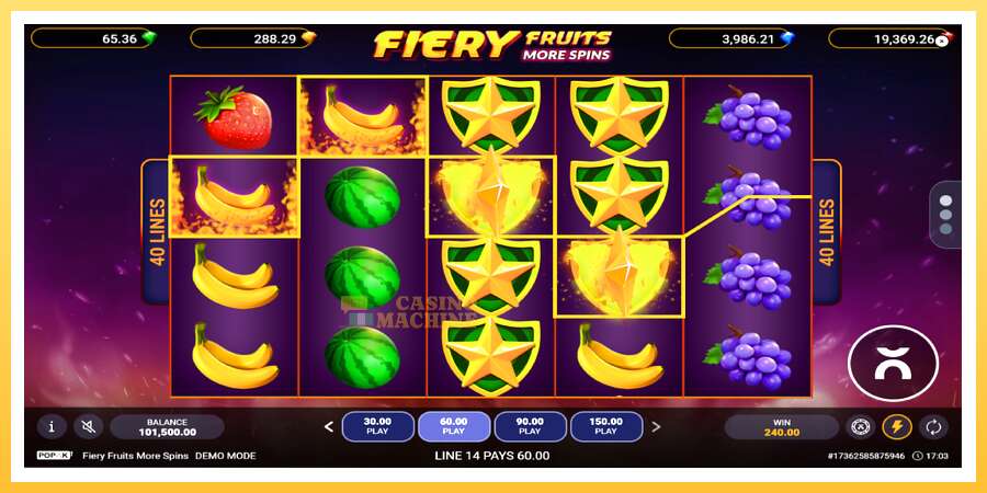 Fiery Fruits More Spins: ပိုက်ဆံအတွက်ကစား, ပုံ 3