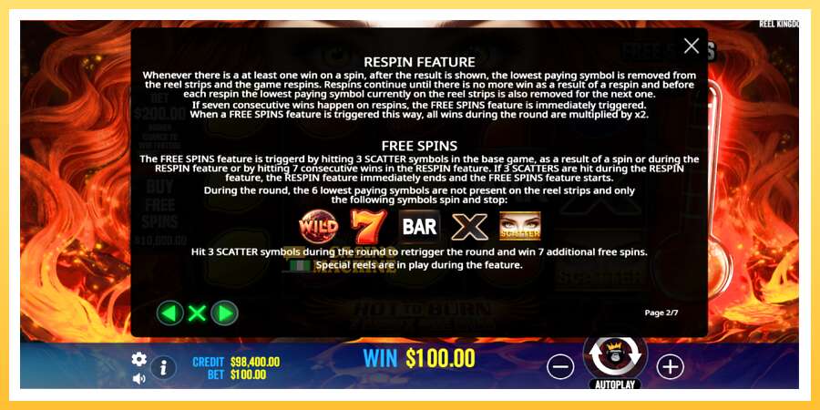 Hot to Burn - 7 Deadly Free Spins: ပိုက်ဆံအတွက်ကစား, ပုံ 6