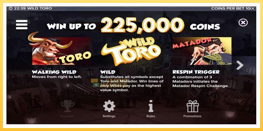 Wild Toro: ပိုက်ဆံအတွက်ကစား, ပုံ 4