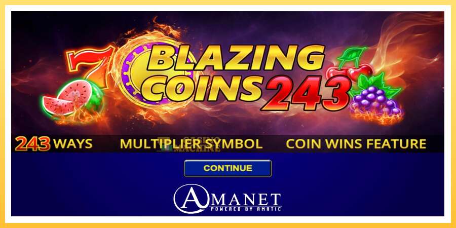 Blazing Coins 243: ပိုက်ဆံအတွက်ကစား, ပုံ 1