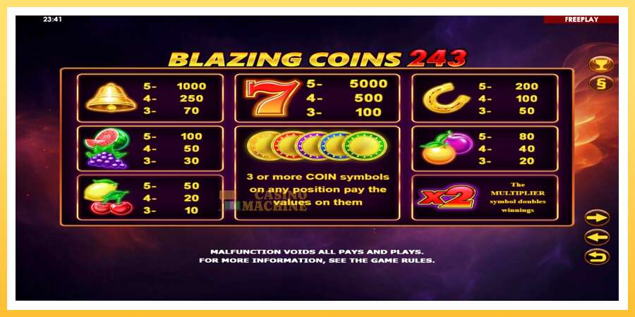 Blazing Coins 243: ပိုက်ဆံအတွက်ကစား, ပုံ 4