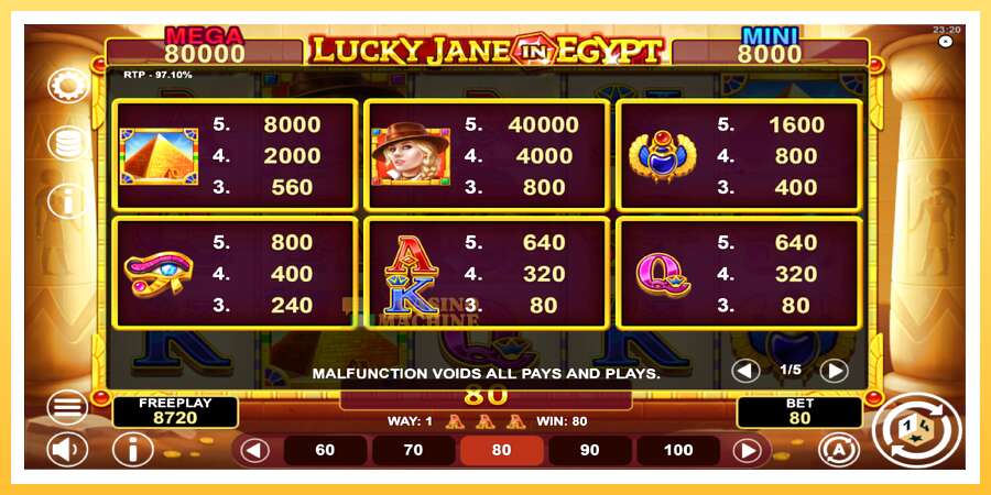 Lucky Jane in Egypt Hold & Win: ပိုက်ဆံအတွက်ကစား, ပုံ 5