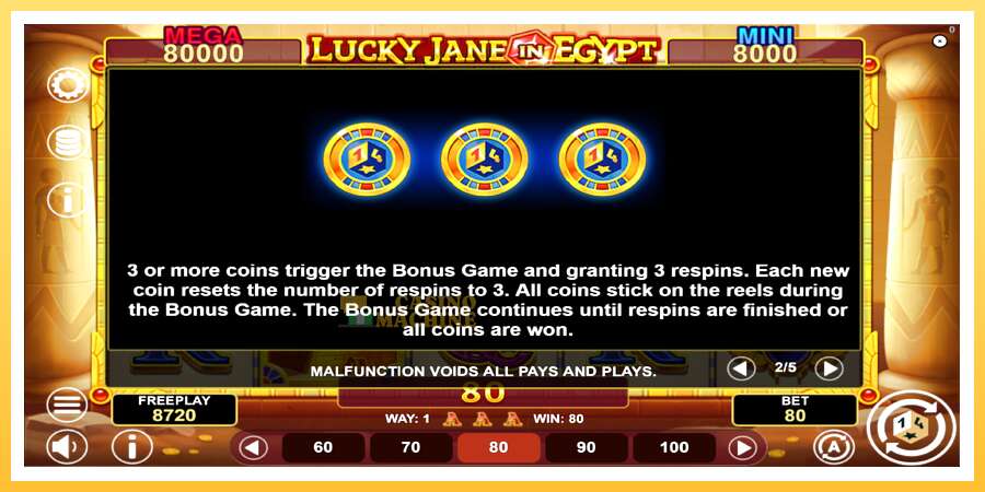 Lucky Jane in Egypt Hold & Win: ပိုက်ဆံအတွက်ကစား, ပုံ 6