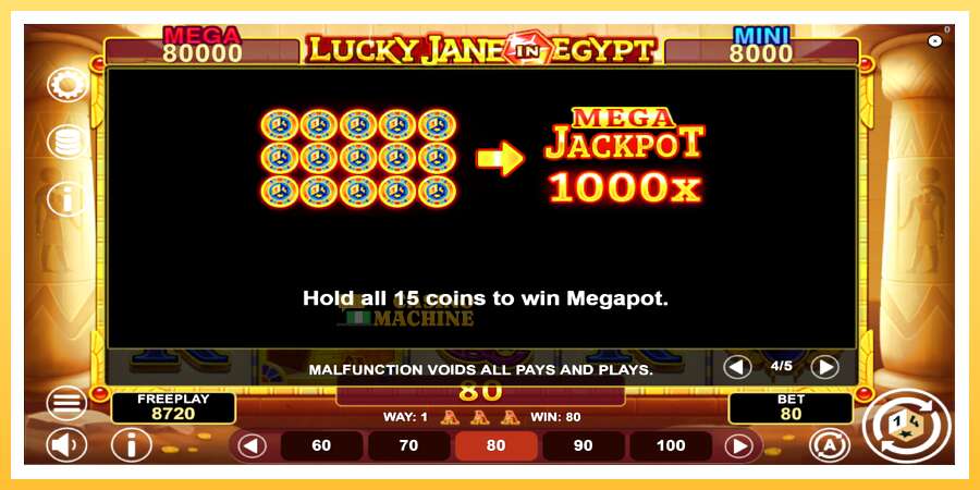 Lucky Jane in Egypt Hold & Win: ပိုက်ဆံအတွက်ကစား, ပုံ 7