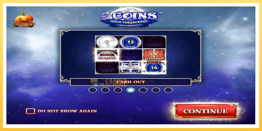 9 Coins Grand Platinum Edition Halloween Jackpot: ပိုက်ဆံအတွက်ကစား, ပုံ 1