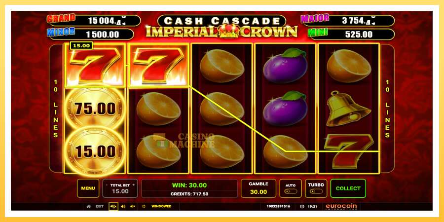 Cash Cascade Imperial Crown: ပိုက်ဆံအတွက်ကစား, ပုံ 3