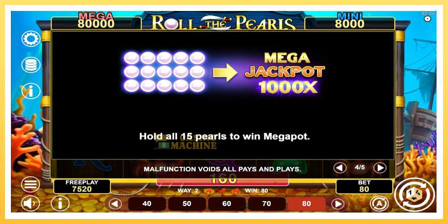 Roll The Pearls Hold & Win: ပိုက်ဆံအတွက်ကစား, ပုံ 7