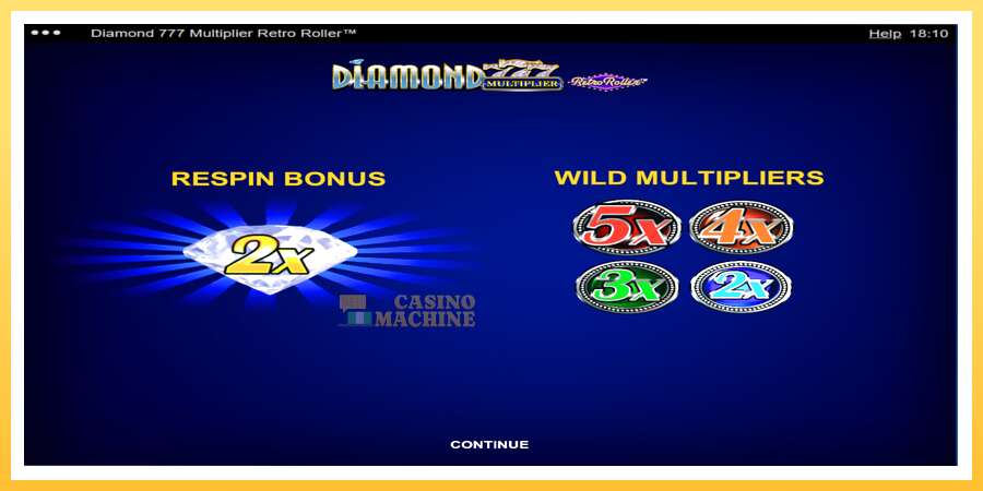 Diamond 777 Multiplier Retro Roller: ပိုက်ဆံအတွက်ကစား, ပုံ 1