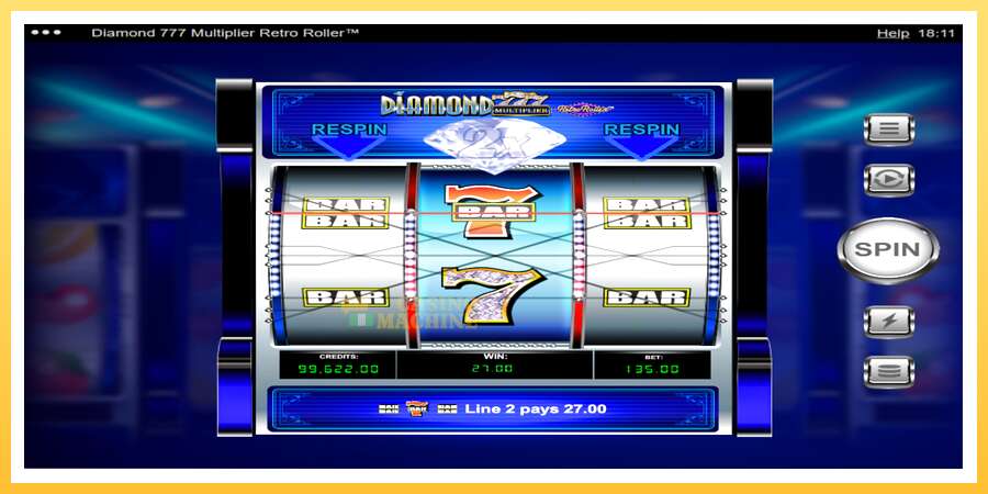 Diamond 777 Multiplier Retro Roller: ပိုက်ဆံအတွက်ကစား, ပုံ 3