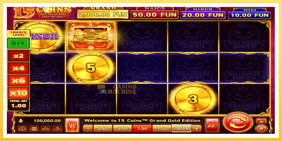 15 Coins Grand Gold Edition Halloween Jackpot: ပိုက်ဆံအတွက်ကစား, ပုံ 1