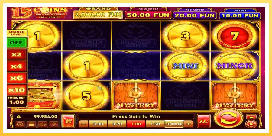 15 Coins Grand Gold Edition Halloween Jackpot: ပိုက်ဆံအတွက်ကစား, ပုံ 2