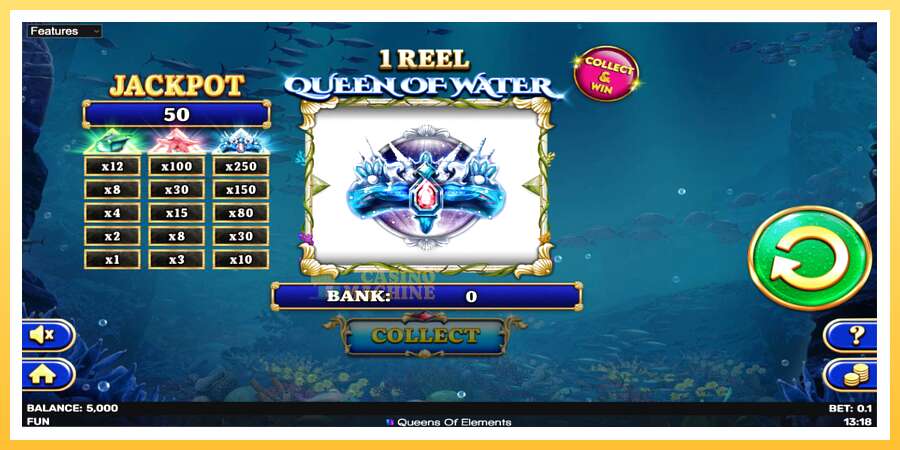 1 Reel Queen of Water: ပိုက်ဆံအတွက်ကစား, ပုံ 2