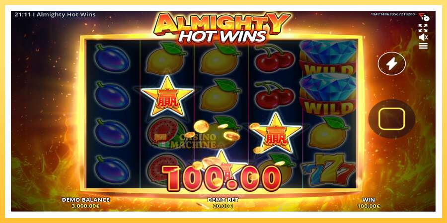 Almighty Hot Wins: ပိုက်ဆံအတွက်ကစား, ပုံ 3