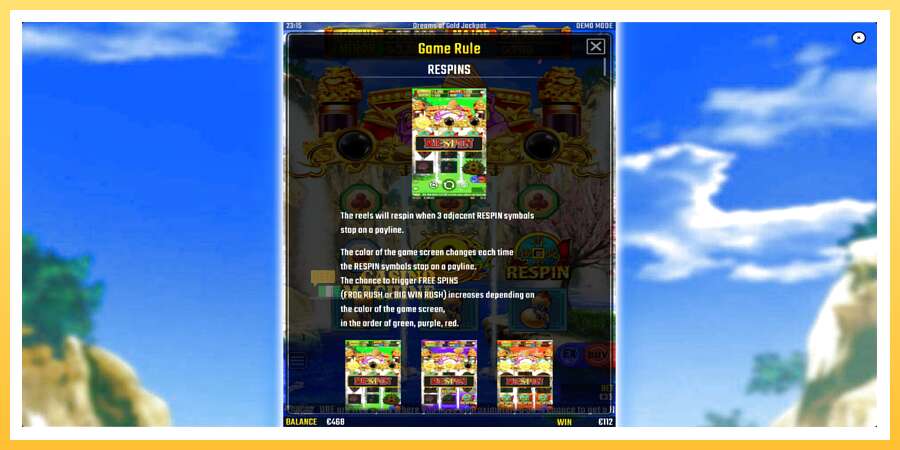 Dreams of Gold Jackpot: ပိုက်ဆံအတွက်ကစား, ပုံ 5