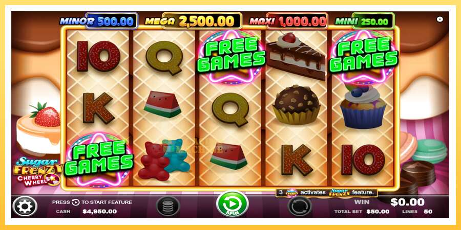 Sugar Frenzy Cherry Wheel: ပိုက်ဆံအတွက်ကစား, ပုံ 2