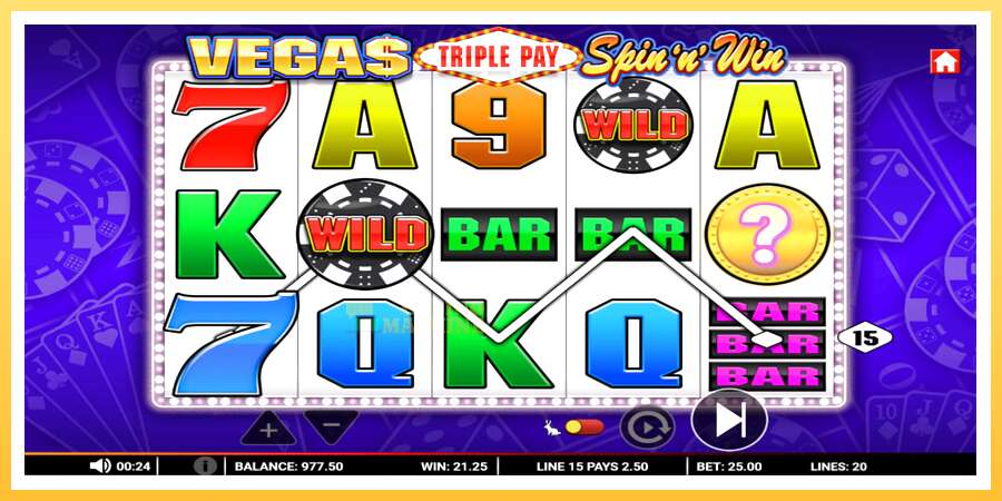 Vegas Triple Pay Spin n Win: ပိုက်ဆံအတွက်ကစား, ပုံ 2