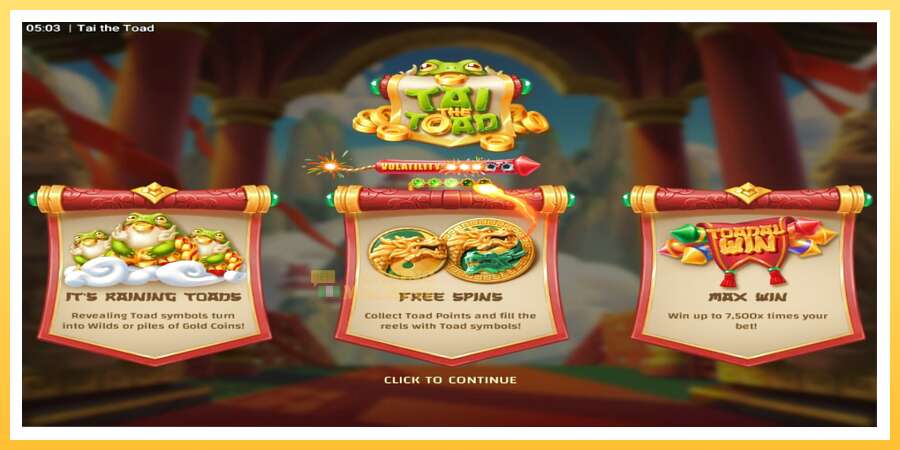 Tai the Toad: ပိုက်ဆံအတွက်ကစား, ပုံ 1