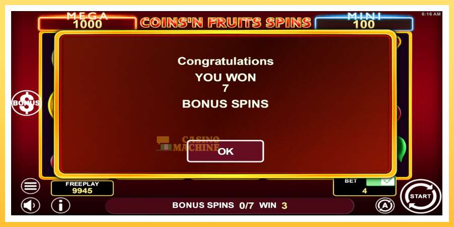 Coinsn Fruits Spins: ပိုက်ဆံအတွက်ကစား, ပုံ 4