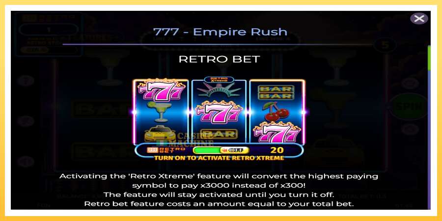 777 Empire Rush: ပိုက်ဆံအတွက်ကစား, ပုံ 4