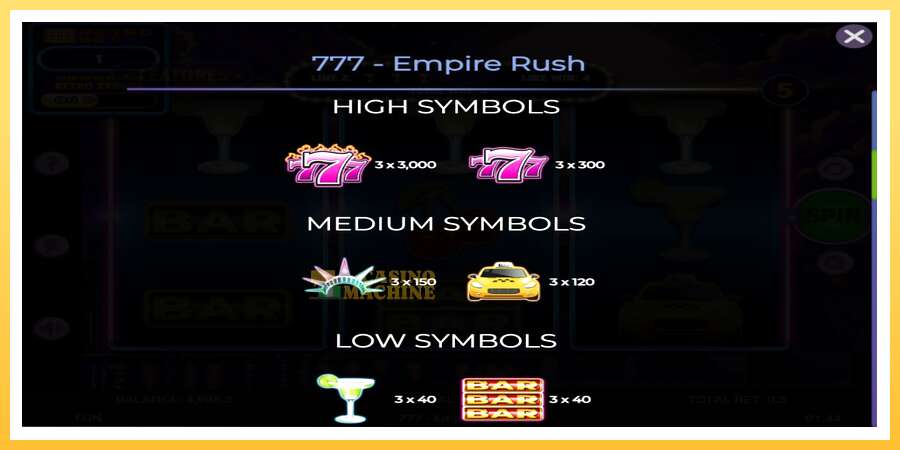 777 Empire Rush: ပိုက်ဆံအတွက်ကစား, ပုံ 5