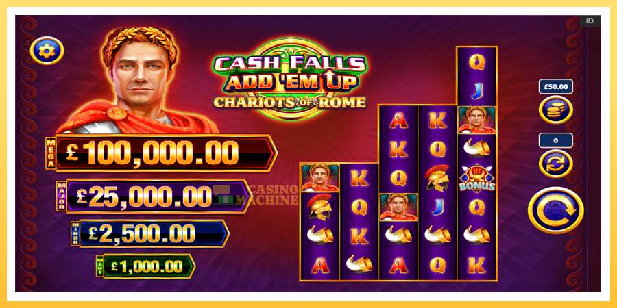 Cash Falls: Add Em Up Chariots of Rome: ပိုက်ဆံအတွက်ကစား, ပုံ 2