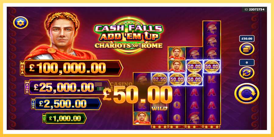 Cash Falls: Add Em Up Chariots of Rome: ပိုက်ဆံအတွက်ကစား, ပုံ 3