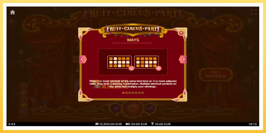 Fruit Circus Party: ပိုက်ဆံအတွက်ကစား, ပုံ 5