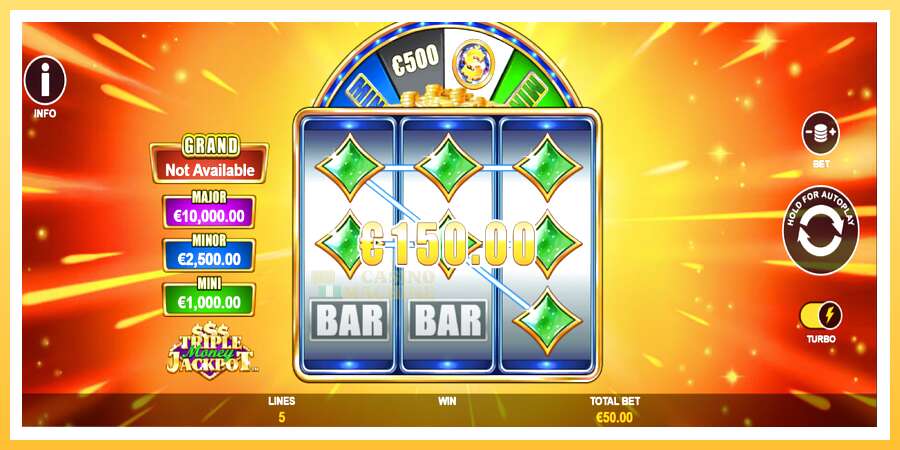 Triple Money Jackpot: ပိုက်ဆံအတွက်ကစား, ပုံ 3